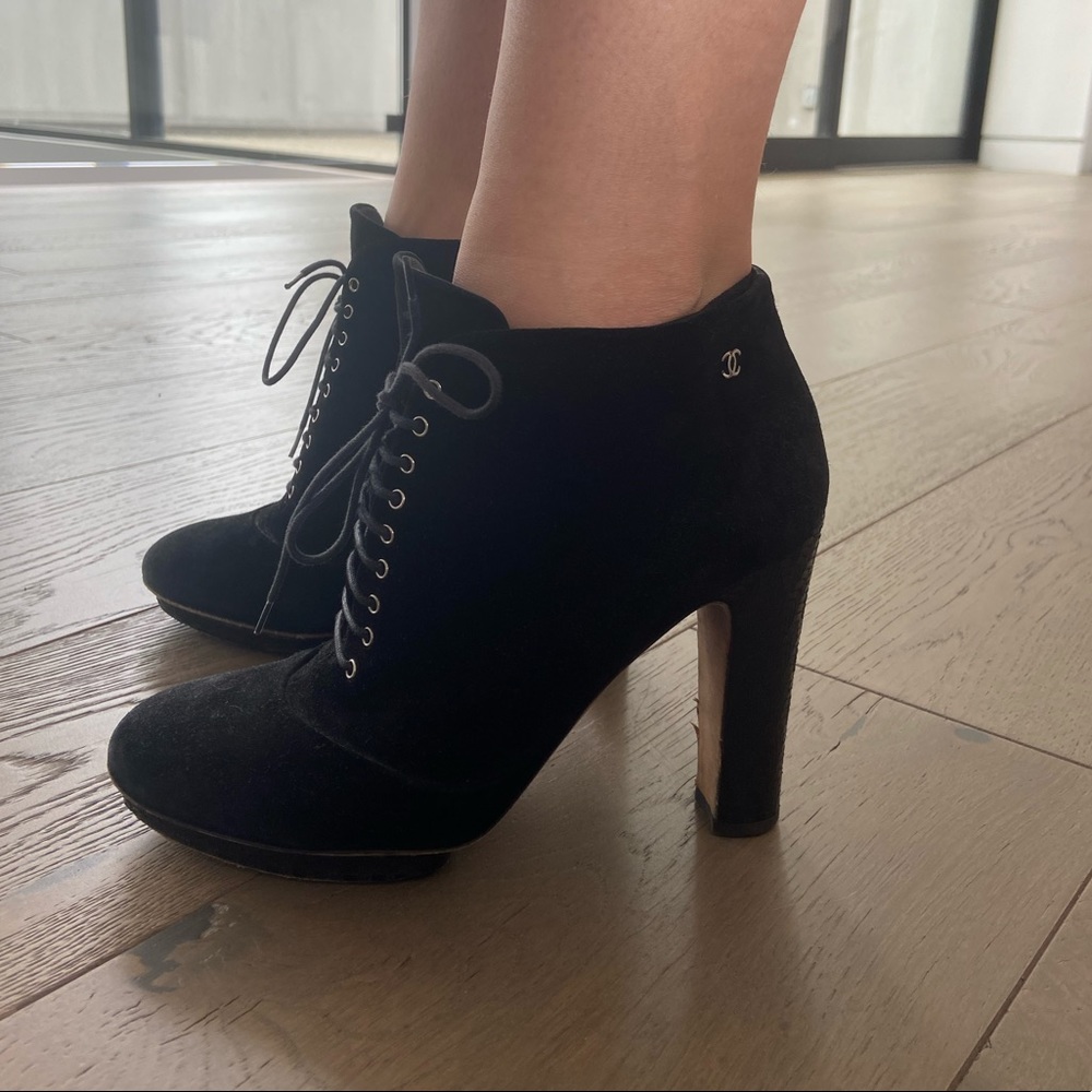 Chanel Black Booties
